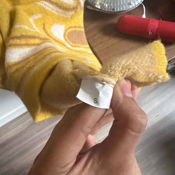 Yellow‎ Swirl Cutout Knit Midi Dress Spaghetti Straps - Picture 10 of 10